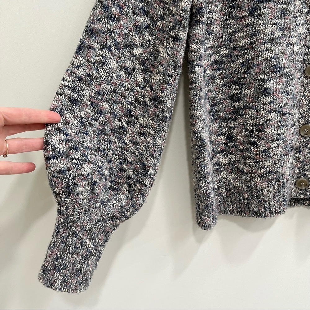 J Crew Factory Textured Button Front Cardigan Swe… - image 2